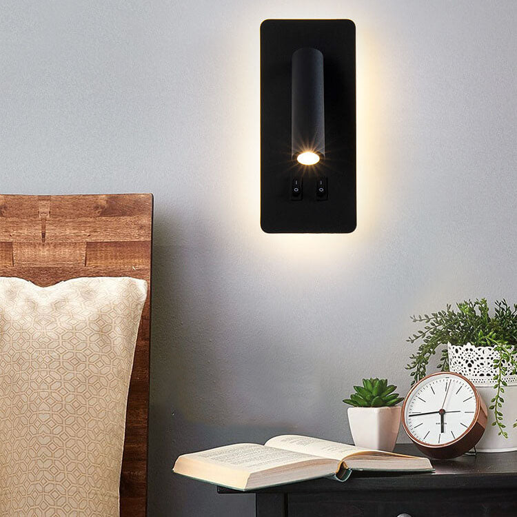 Contemporary Nordic Iron Square Spotlight LED Wall Sconce for Living Room & Bedroom