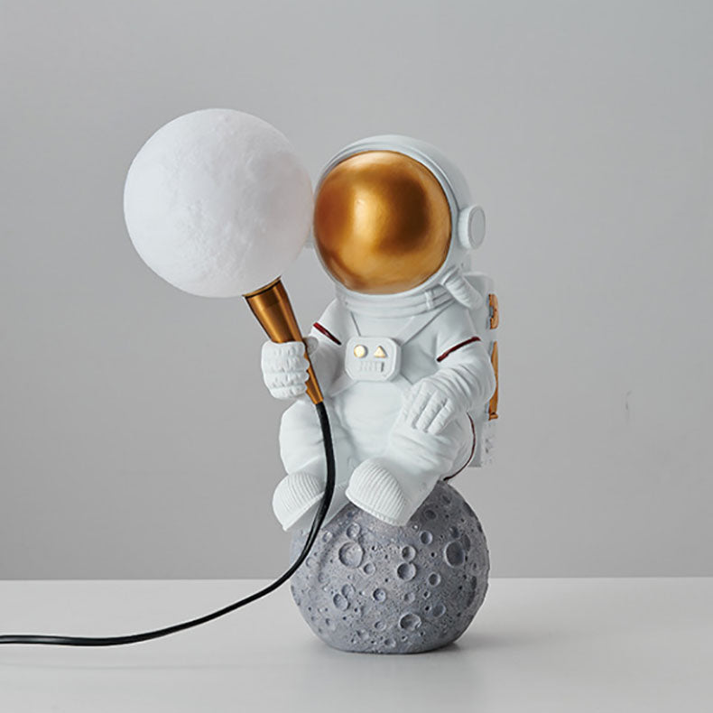 Contemporary Creative Cartoon Astronaut Resin ABS 1-Light Wall Sconce Lamp for Bedroom Kids Room Decor Fun Space-Themed Night Light Unique Wall Fixture for Nursery Astronaut Light Fixture Playful Design Modern Home Lighting Decorative Astronaut Wall Lamp