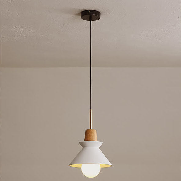 Nordic Minimalist Macaron Wood Cement Pendant Light - 1-Light Design for Modern Home Decor