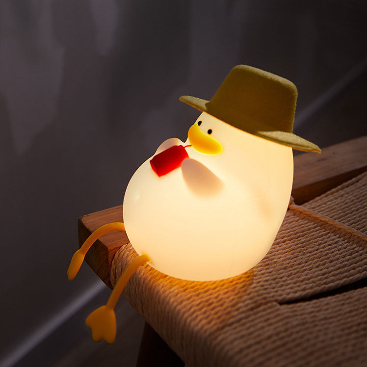 Contemporary Creative Kids Cartoon Silicone Duck Night Light LED Table Lamp for Bedroom, Baby Nursery, Soft Glow, Cute Designs, Rechargeable, Sleep Aid, Child-Friendly, Decorative Lighting, Gift for Kids, LED Nursery Lamp, Fun Bedroom Decor