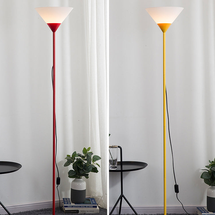 Minimalist Cone Shade Floor Lamp - 1-Light Modern Design, Stylish Lighting for Living Room, Bedroom, and Office