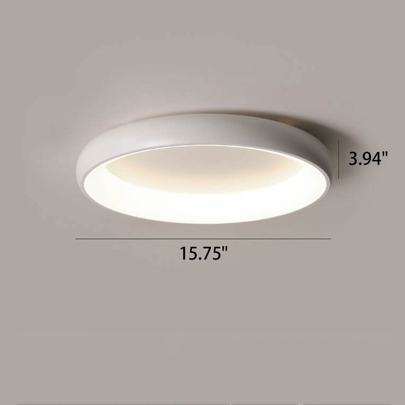 Modern Minimalist Round LED Flush Mount Ceiling Light - Aluminum & Acrylic Design