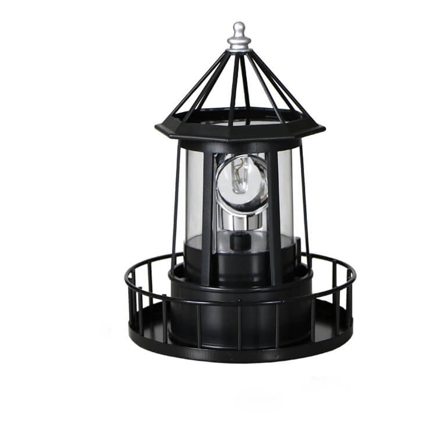 Solar Rotating Tower LED Garden Light - Creative Resin Landscape Decoration