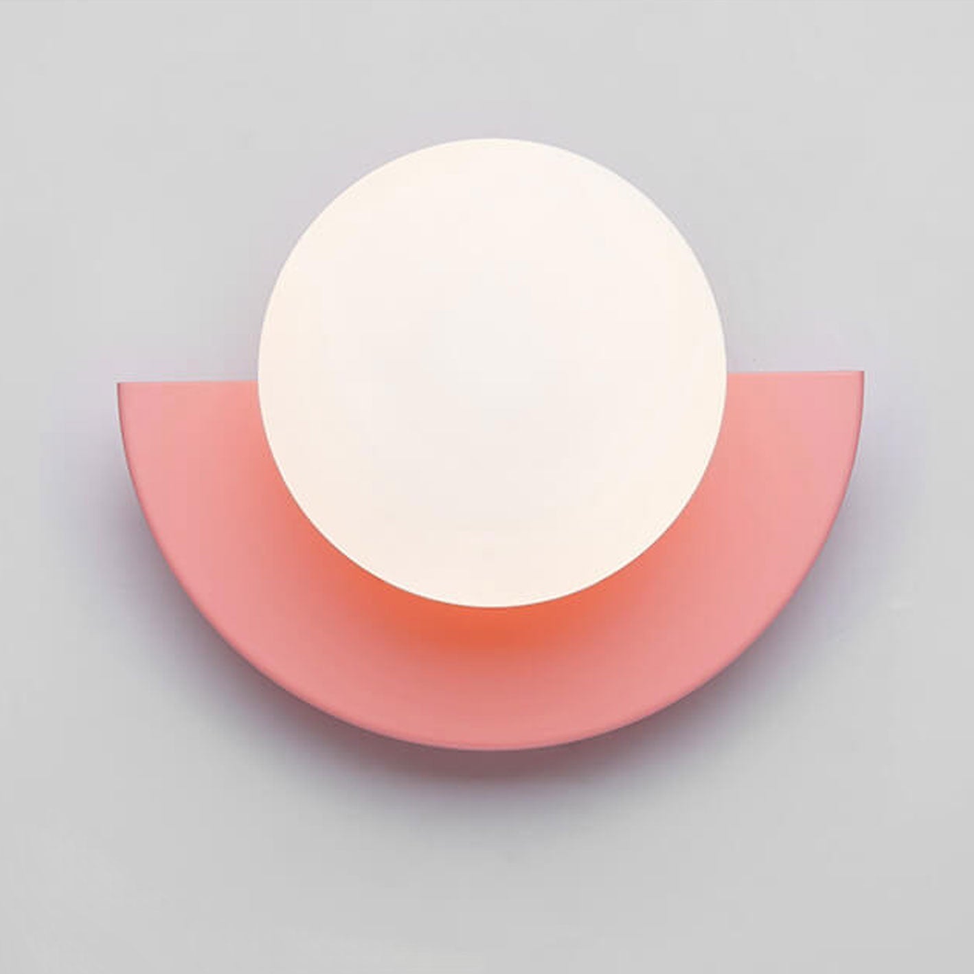 Modern Minimalist Glass Spherical Colorful Semicircle Wall Sconce Lamp