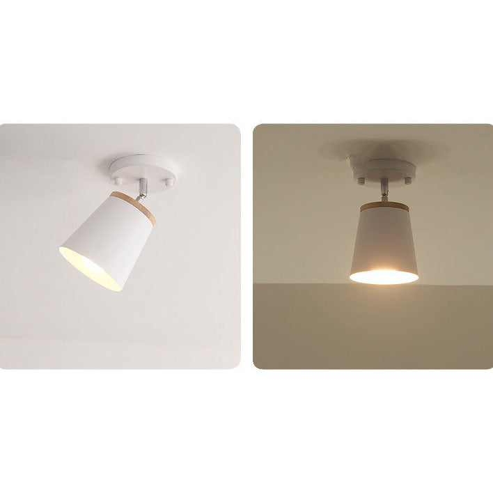 Nordic Macaron Semi-Flush Mount Ceiling Light - Modern Design, Minimalist Style, Adjustable Lighting, Living Room Fixture