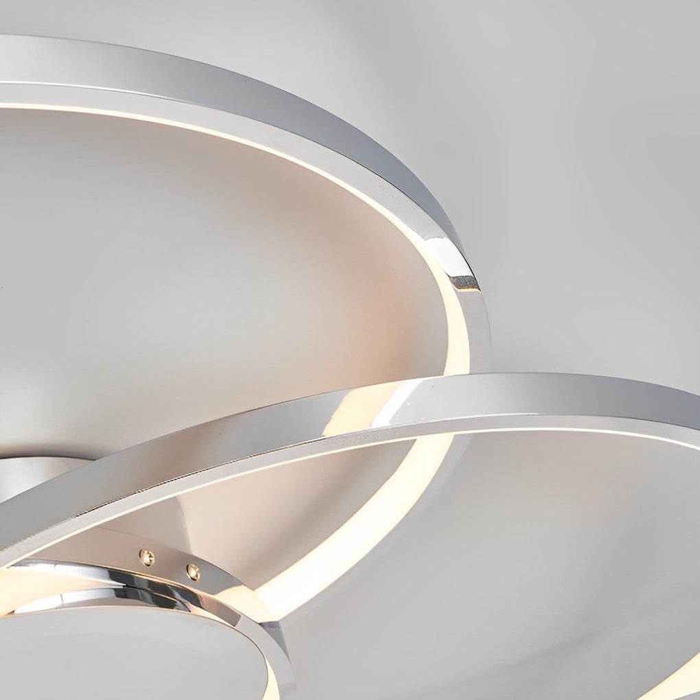 Three Rings Stepless Dimming Nordic Ceiling Light - Electroplated Metal Fixture