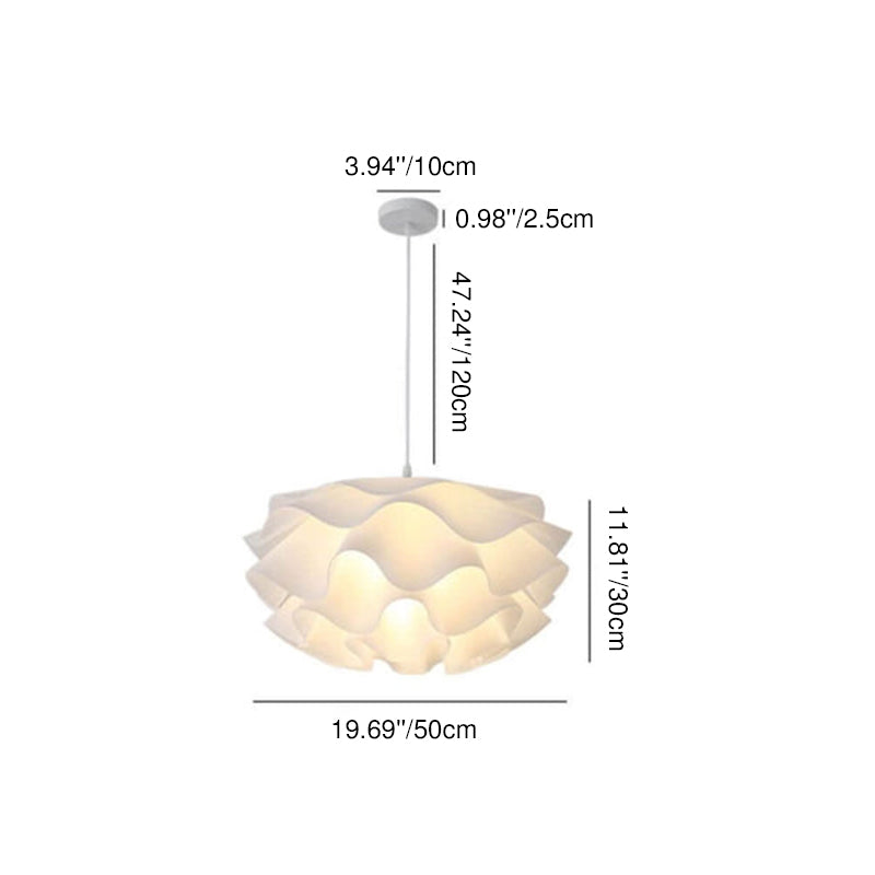 Modern Minimalist Iron Acrylic Floral Pendant Light - 1-Light Fixture for Living Room