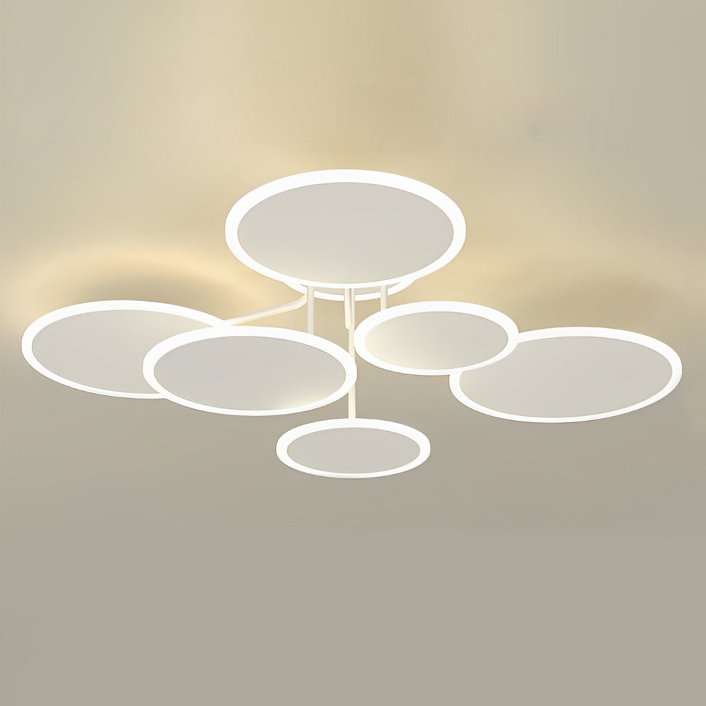 Nordic 2/3/6 Round Three Step Dimming LED Ceiling Light Fixture - Matte White Design