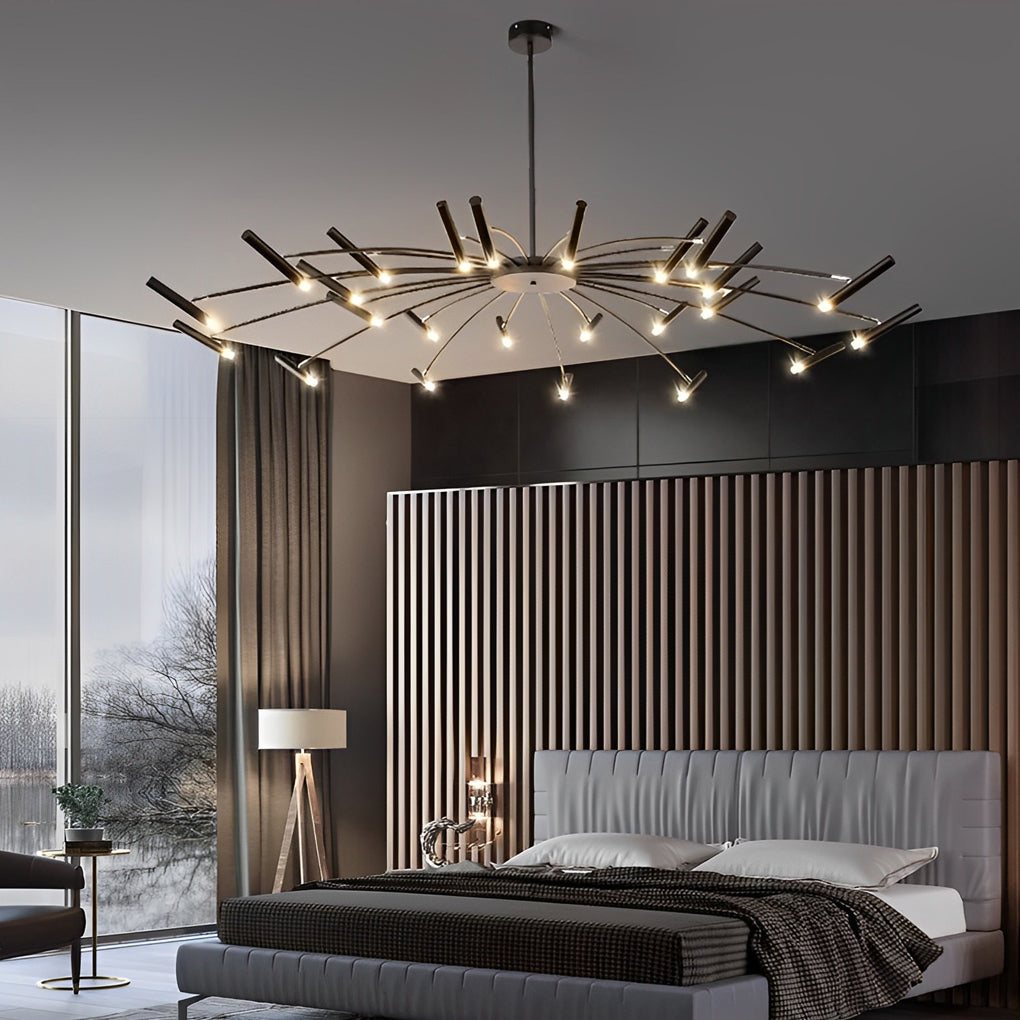 Adjustable Metal DIY Three-Step Dimming LED Chandelier