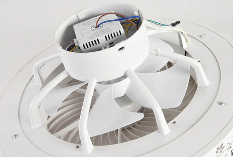Modern Round Flower LED Flush Mount Ceiling Fan Light