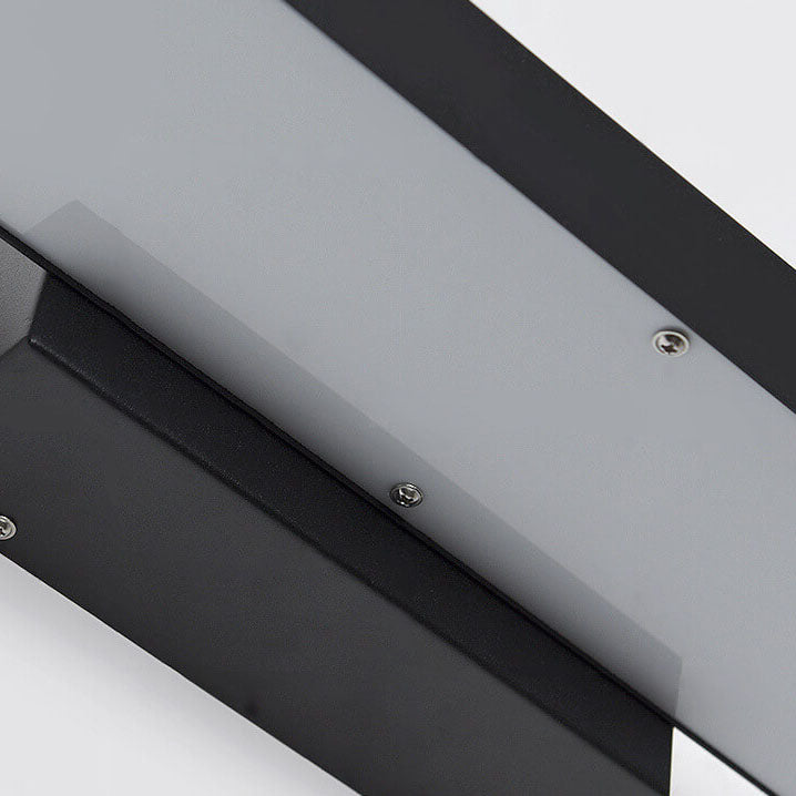 Modern Minimalist LED Outdoor Wall Sconce - Waterproof Rectangular Sensor Light