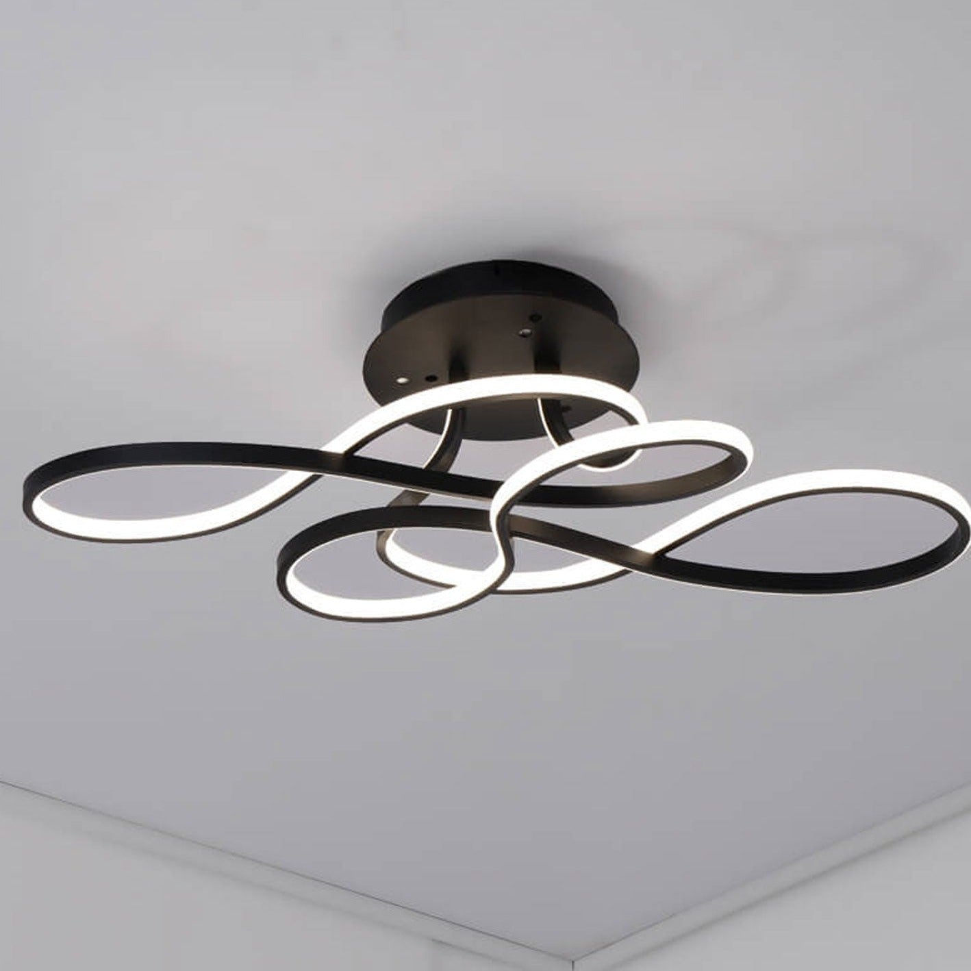 Modern Minimalist LED Flush Mount Ceiling Light - Aluminum & Acrylic Design