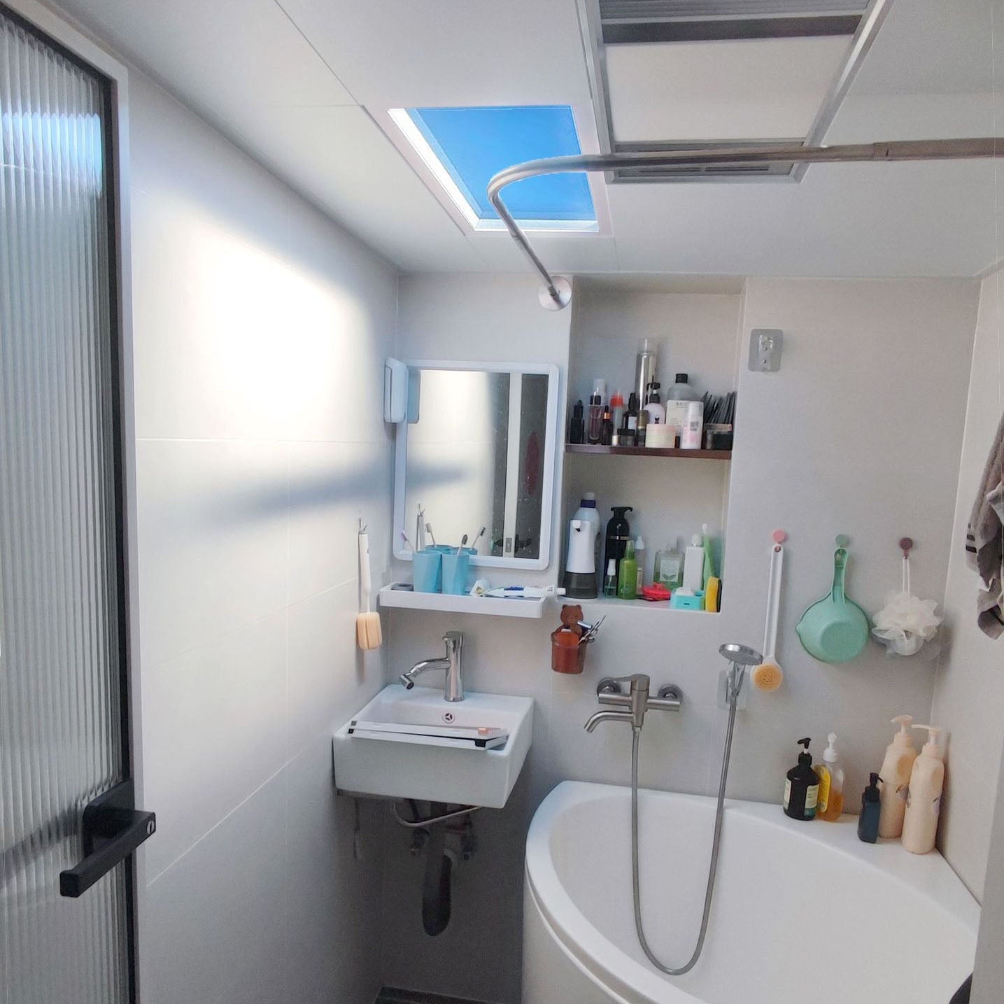 Modern Minimalist Blue Sky LED Ceiling Light - Flush Mount for Living Room