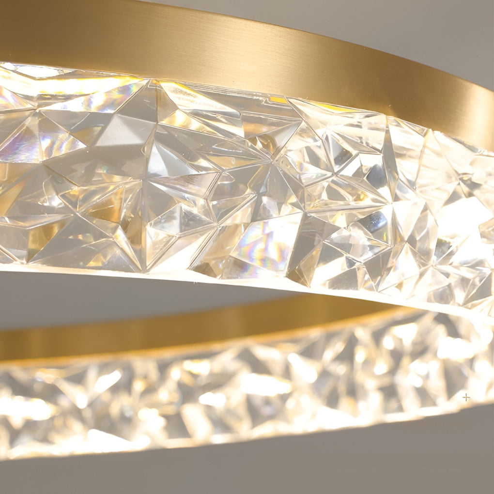 Minimalist Gold Round LED Ceiling Lamp 60W Flush Mount