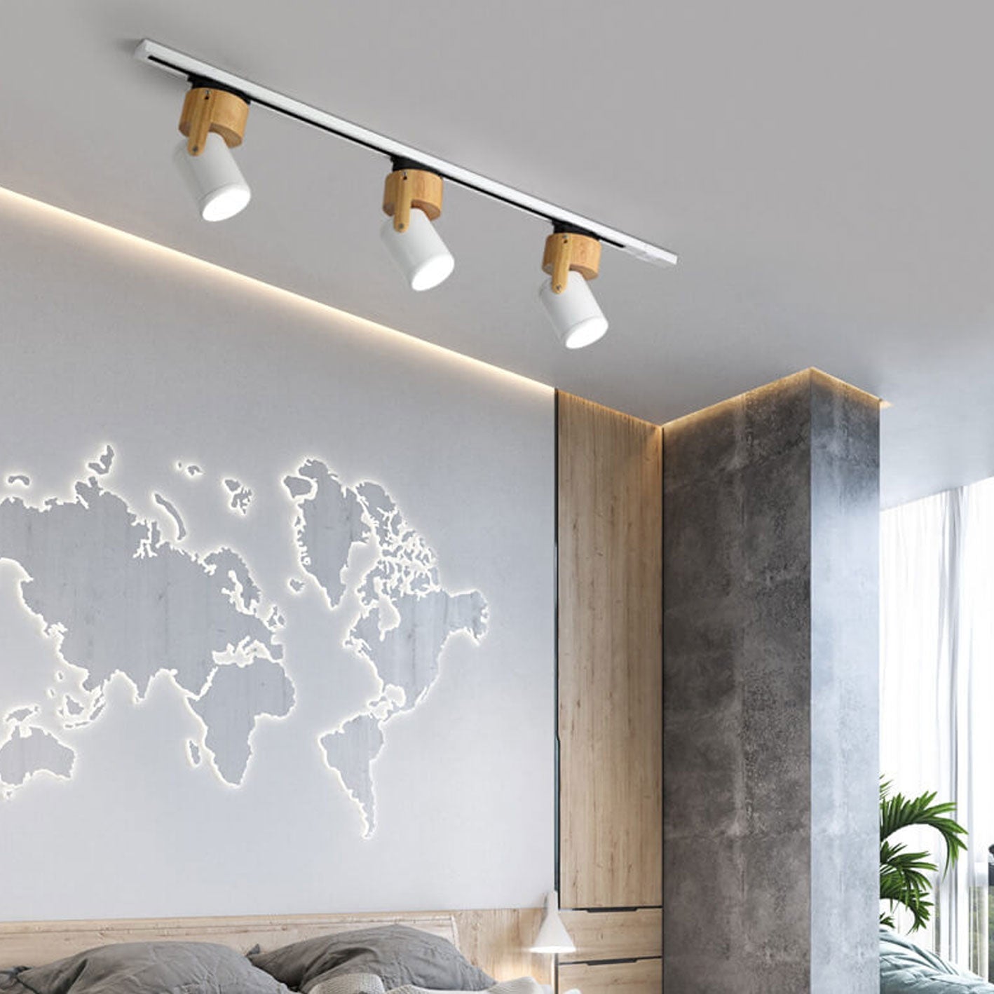 Nordic Minimalist 1/3 Light Flush Mount Ceiling Fixture