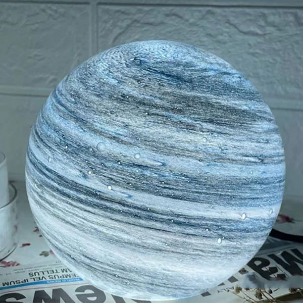 Modern Creative Planet Orb LED Night Light Table Lamp - Stylish RGB Atmosphere Lamp, 3D Decorative Lighting, Home Décor, Unique Gift Ideas, Kids Bedroom, Minimalist Design, Soft Lighting, Rechargeable Mood Light, Decorative Orb Lamp for Living Room, Bedro