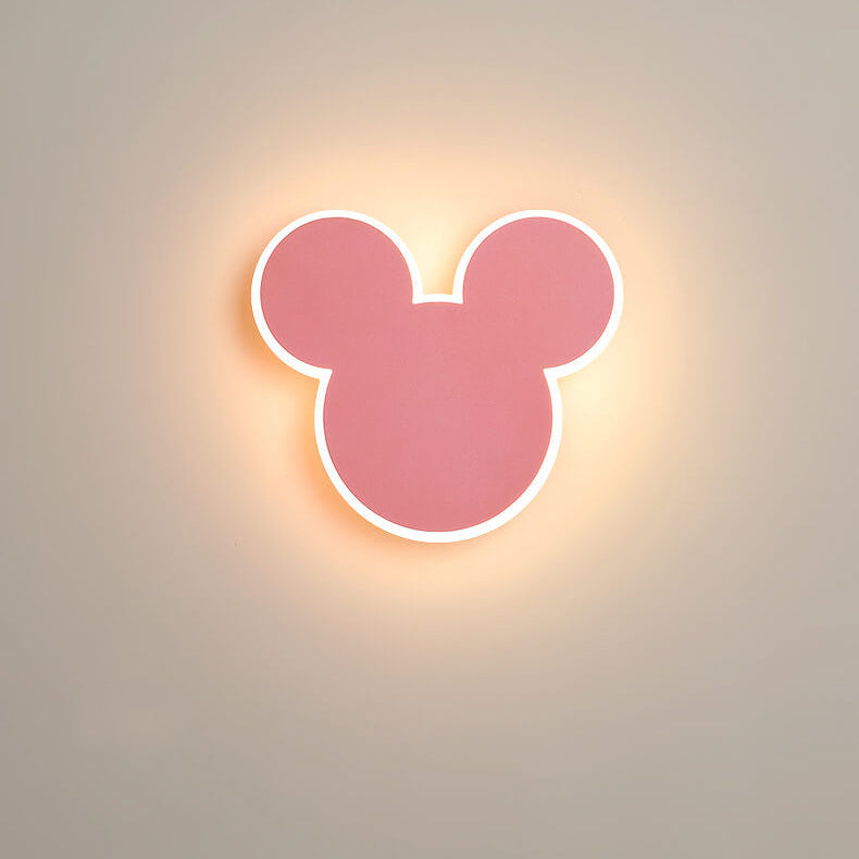 Cartoon Creative Mouse Rabbit LED Wall Sconce Lamp Cute Night Light Kids Room Decor Nursery Lighting Creative Wall Fixture Funny Animal Design Energy Efficient Light for Children's Bedroom Modern Home Décor Unique Gift Idea for Kids Fun Cartoon Character