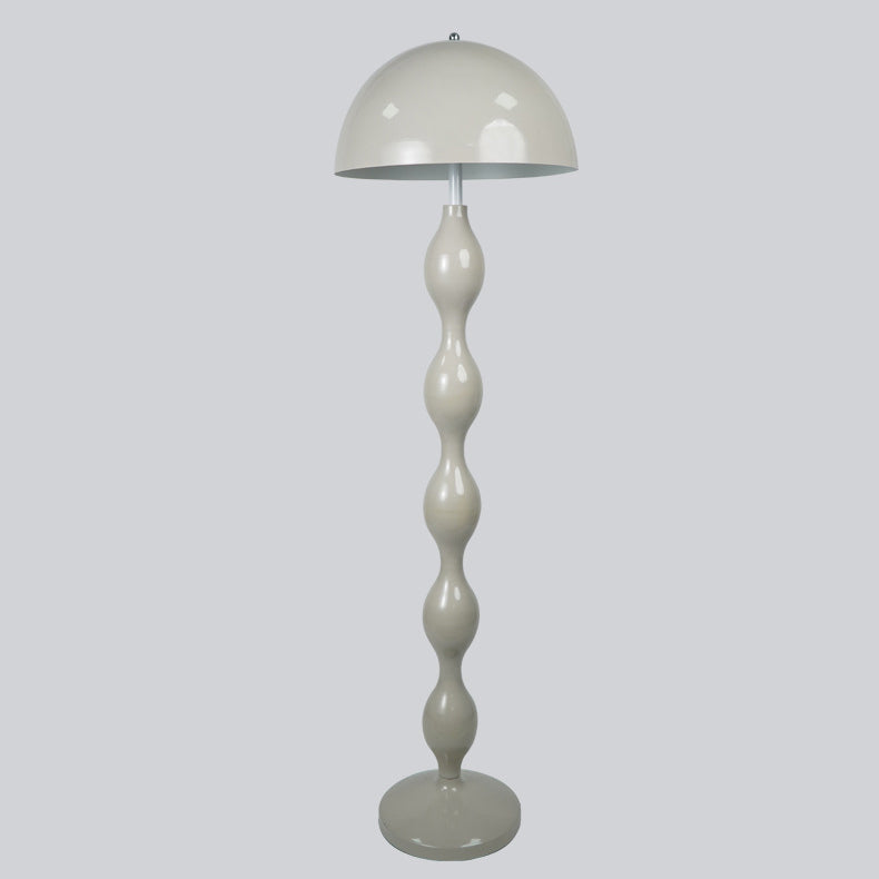 Contemporary Scandinavian Iron Mushroom Shade 1-Light Floor Lamp for Bedroom