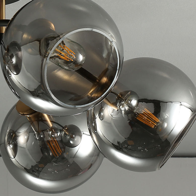 Modern Luxury Iron Glass Magic Bean Semi-Flush Mount Ceiling Light - 4/6/8 Lights for Bedroom