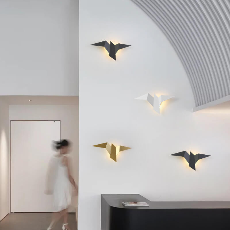 Modern Bird Metal LED Wall Sconce - Unique Flying Design, Adjustable Light Angle, Contemporary Home Decor, Energy Efficient Lighting, Stylish Wall Lamp for Living Room and Bedroom