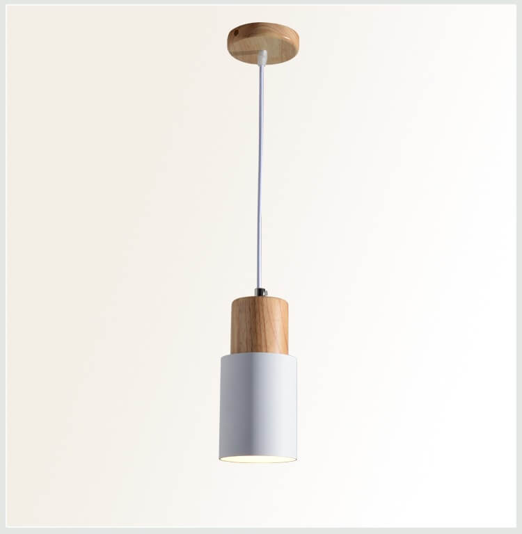 Nordic Macaron Cylinder LED Pendant Light - Modern Aluminum 1-Light Fixture