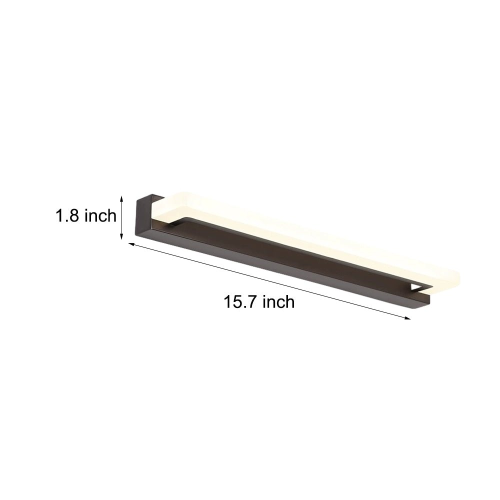 15.74" Linear LED Vanity Light Black Bathroom Fixture, Modern Mesh Light Filter, Energy-Efficient Wall Sconce, Stylish Bathroom Lighting, Contemporary Home Décor, Adjustable Brightness, Easy Installation, Sleek Design for Vanity Mirror, Ideal for Powder R