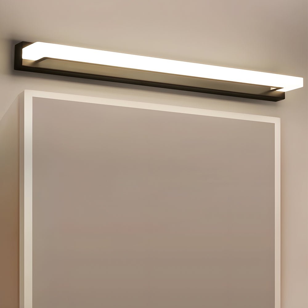 15.74" Linear LED Vanity Light Black Bathroom Fixture, Modern Mesh Light Filter, Energy-Efficient Wall Sconce, Stylish Bathroom Lighting, Contemporary Home Décor, Adjustable Brightness, Easy Installation, Sleek Design for Vanity Mirror, Ideal for Powder R