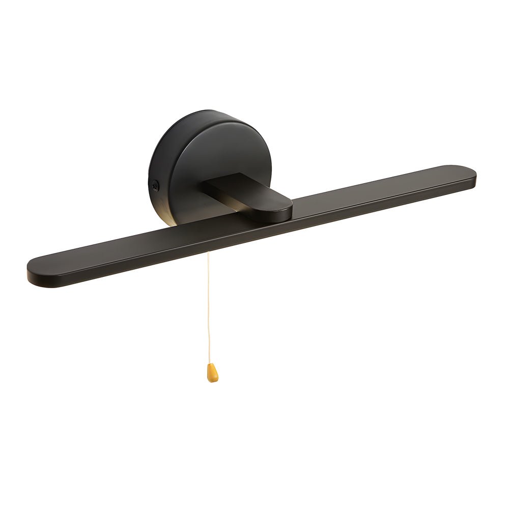 15.74'' Modern LED Linear Vanity Lights with Pull Rope Switch - Bathroom Lighting Fixture in Black and Bronze Finish, Stylish Wall Lighting for Bathrooms, Energy Efficient LED, Contemporary Design, Easy Installation, Bright Illumination, Elegant Home Deco