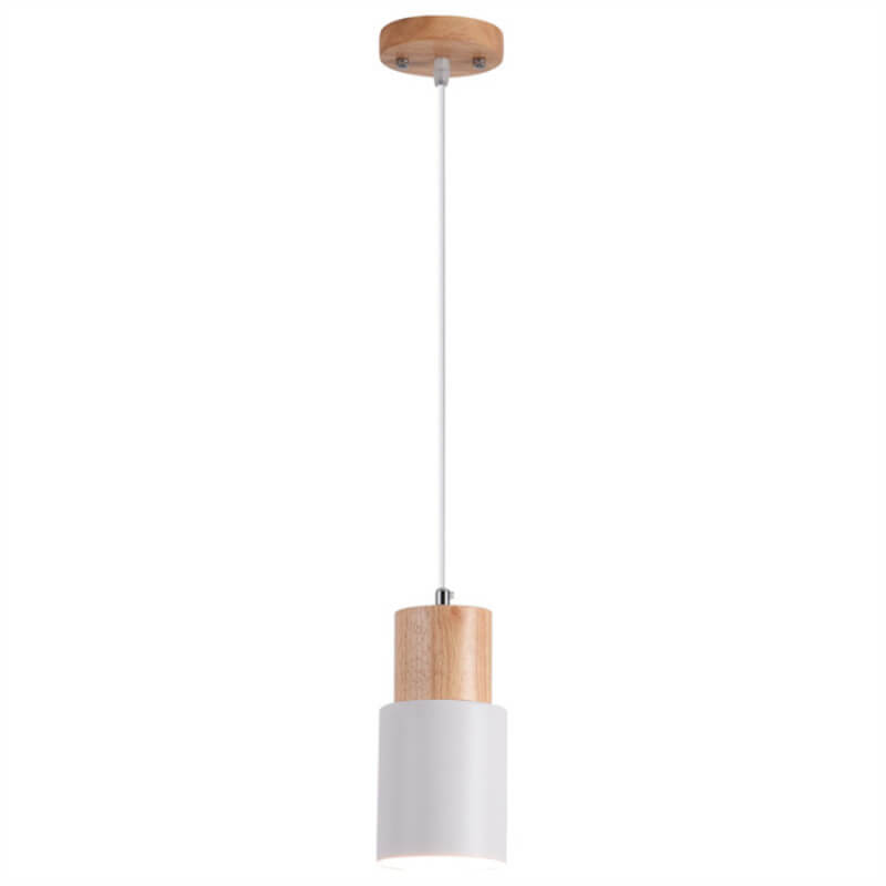 Nordic Macaron LED Pendant Light - Aluminum Cylinder Design, Modern Single Light Fixture