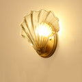 Creative Glass Shell Wall Sconce - 1-Light Lantern Style Lamp, Modern Interior Lighting, Unique Design, Home Decor Accent, Elegant Wall Fixture