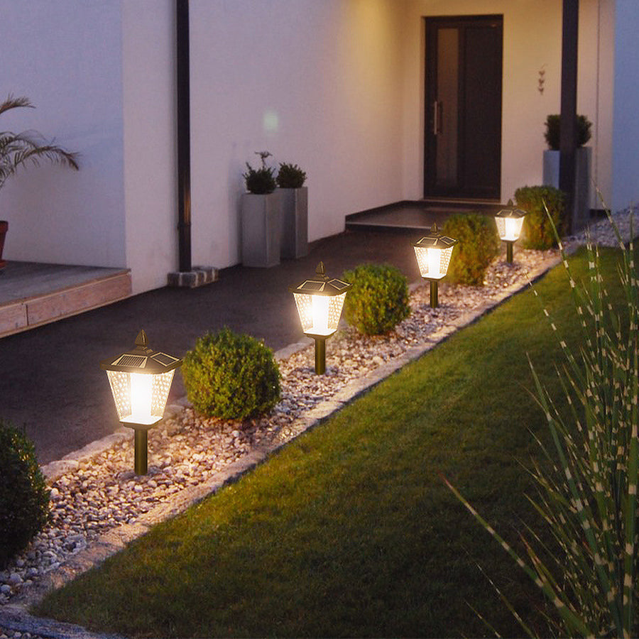 Title: Solar LED Lawn Stakes - Waterproof Outdoor Lights

Description: Illuminate your outdoor spaces with our Solar-Powered LED Lawn Stakes. Designed for easy installation, these waterproof garden lights provide bright, efficient lighting while enhancing