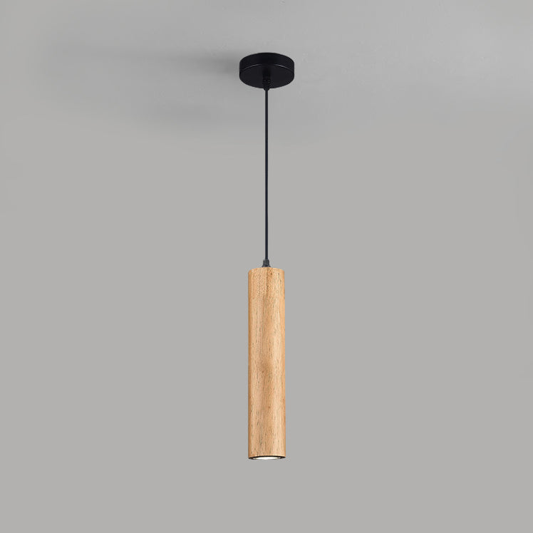 Modern Minimalist Oak Wood Pendant Light for Living Room & Bedroom
