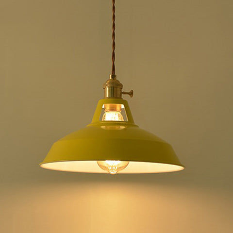 Contemporary Scandinavian Round Macaron Pendant Light - 1-Light for Living Room