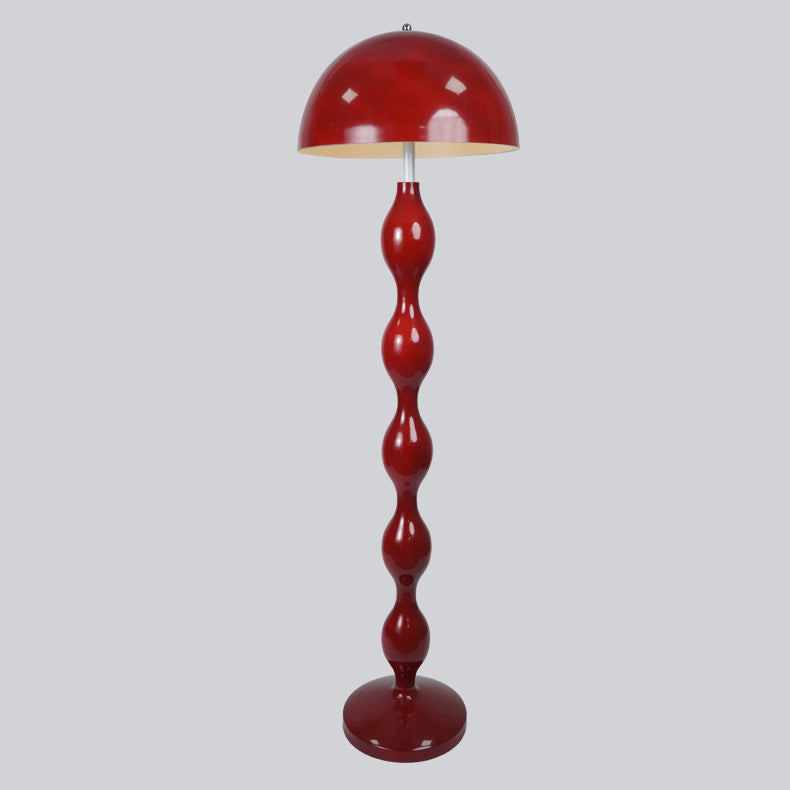 Contemporary Scandinavian Iron Mushroom Shade 1-Light Floor Lamp for Bedroom