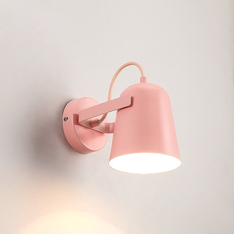 Nordic Macaron Iron Cylinder Dome Wall Sconce Lamp - 1-Light Modern Fixture for Home Decor, Stylish Lighting for Living Room, Bedroom, and Hallway