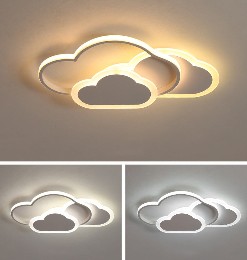 Creative Cloud LED Flush Mount Ceiling Light - Cartoon Design, Modern Lighting, Energy Efficient, Stylish Home Decor, Bright Illumination, Kid's Room Fixture, Unique Ceiling Light