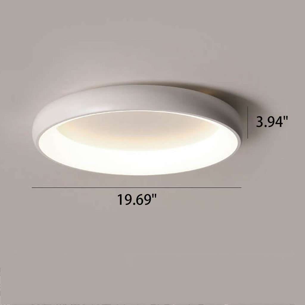 Modern Minimalist Round LED Flush Mount Ceiling Light - Aluminum & Acrylic Design