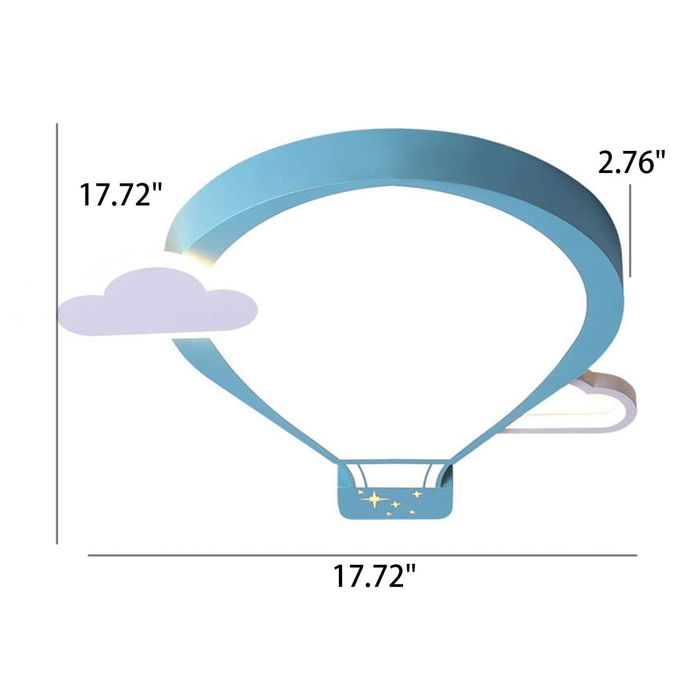 Cartoon Hot Air Balloon Kid LED Flush Mount Ceiling Light Nursery Bedroom Fixture Kids Room Decor Childrens Lighting Cute Cartoon Ceiling Lamp Colorful Adventure Theme Adjustable Brightness Fun Illustration Design Energy Efficient Safe Lighting Kids Ceili