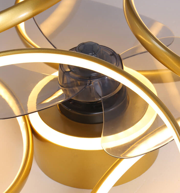 Simple Creative LED Flush Mount Fan Light - Modern Ceiling Fixture, Energy Efficient, Stylish Design, Home Lighting Solution