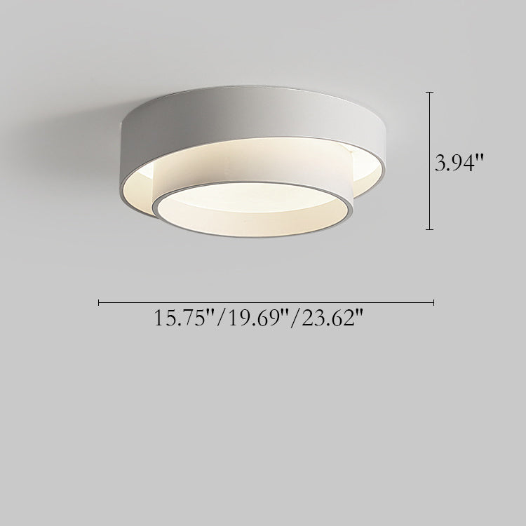 Modern Minimalist Overlapping Round LED Ceiling Light Fixture