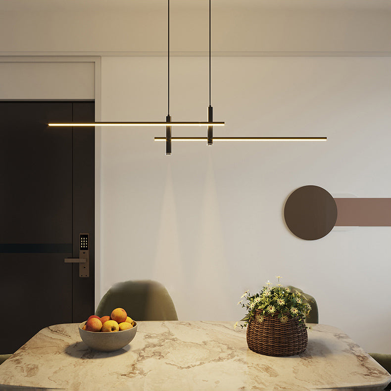 Modern Minimalist Geometric LED Island Chandelier for Dining Room