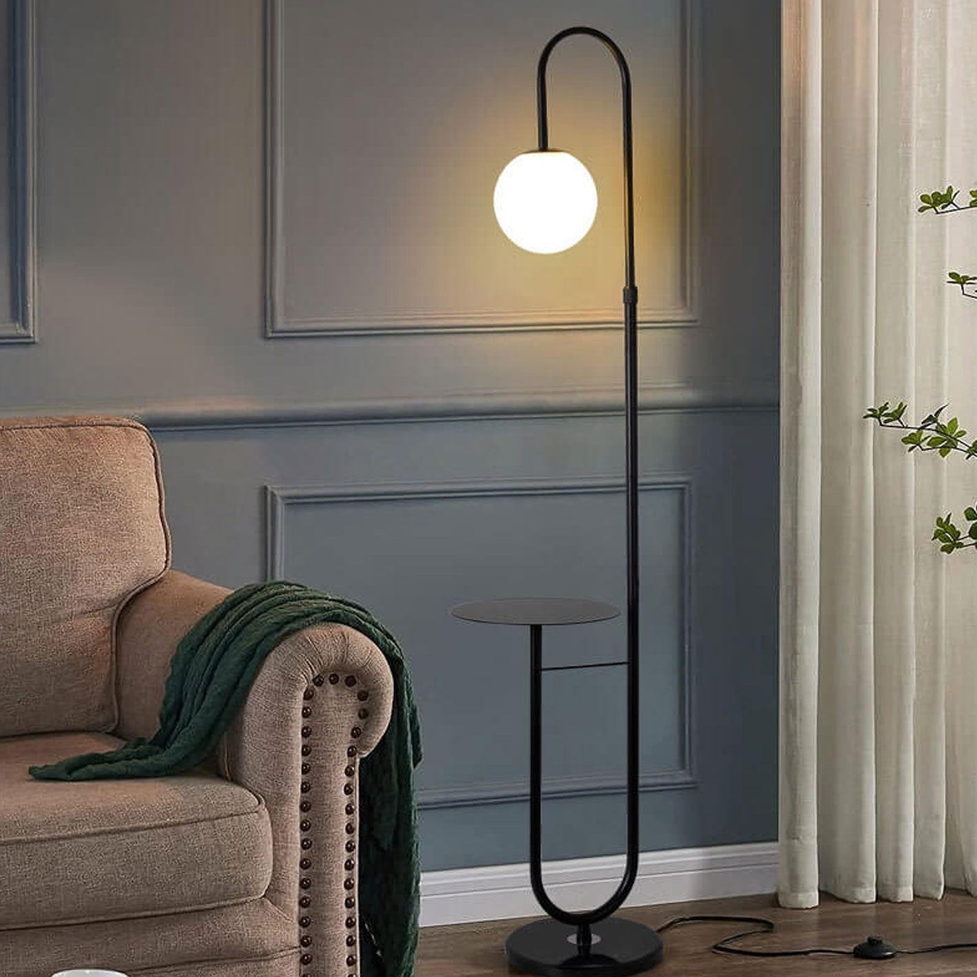 Nordic Minimalist Iron Marble Table LED Floor Lamp