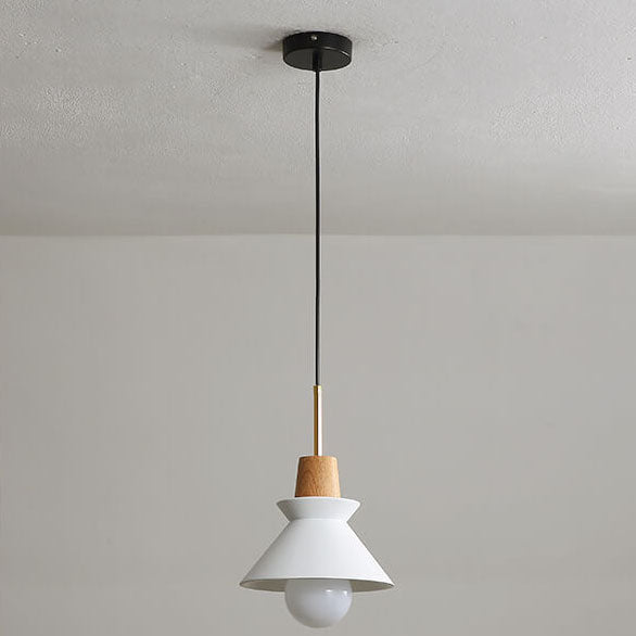Nordic Minimalist Macaron Wood Cement Pendant Light - 1-Light Design for Modern Home Decor