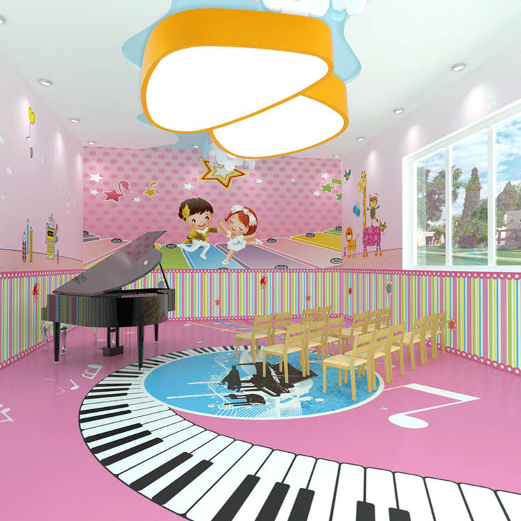 Modern Art Deco Kids Iron Acrylic Mushroom LED Flush Mount Ceiling Light for Bedroom, Stylish Mushroom Ceiling Fixture, Colorful Kids Room Lighting, Energy-Efficient Flush Mount Light, Unique Art Deco Design, LED Ceiling Light for Playroom or Nursery, Dec