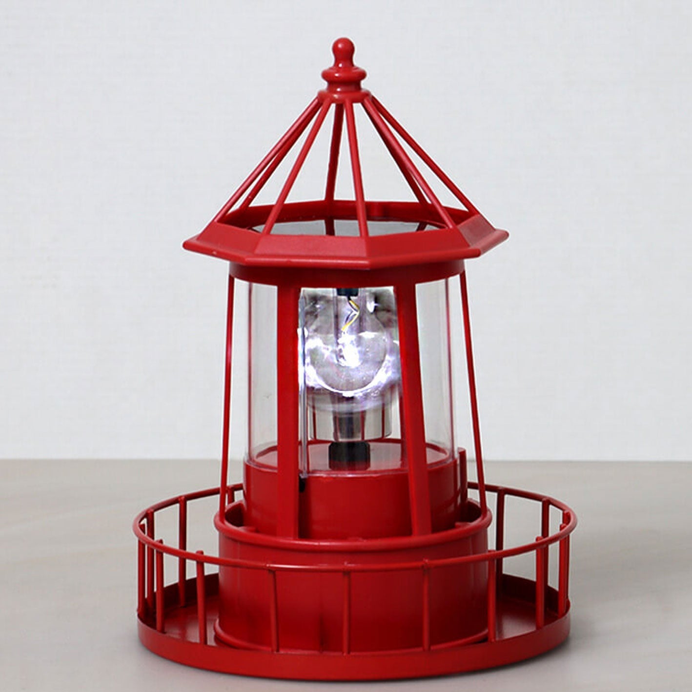 Solar Rotating Tower LED Garden Light - Creative Resin Landscape Decoration