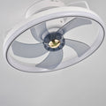 Modern Minimalist LED Ceiling Fan Light - Circle Ring Acrylic Shade Semi-Flush Mount
