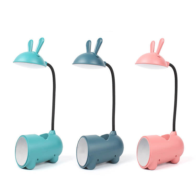 Cartoon Rabbit LED Touch USB Desk Lamp - Creative Pen Holder Light