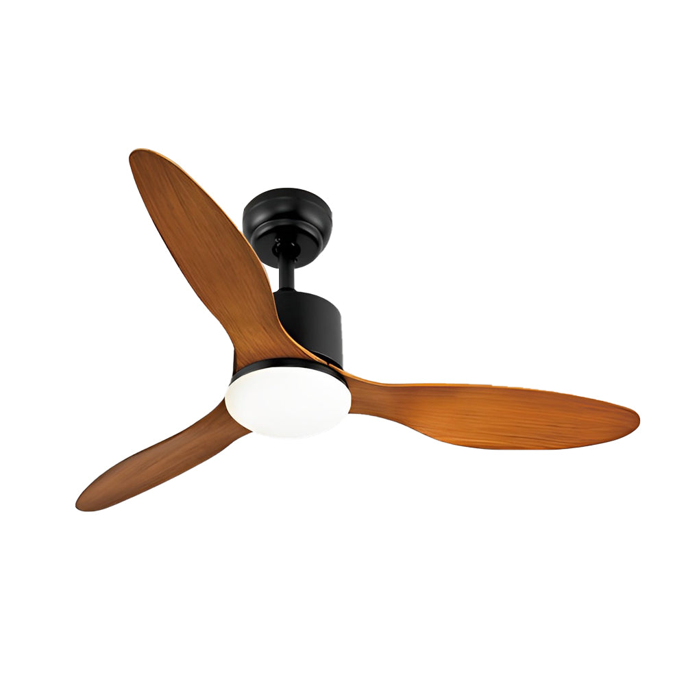 3 Blades Mute LED Dimmable Ceiling Fan with Remote Control, Modern Light Fixture