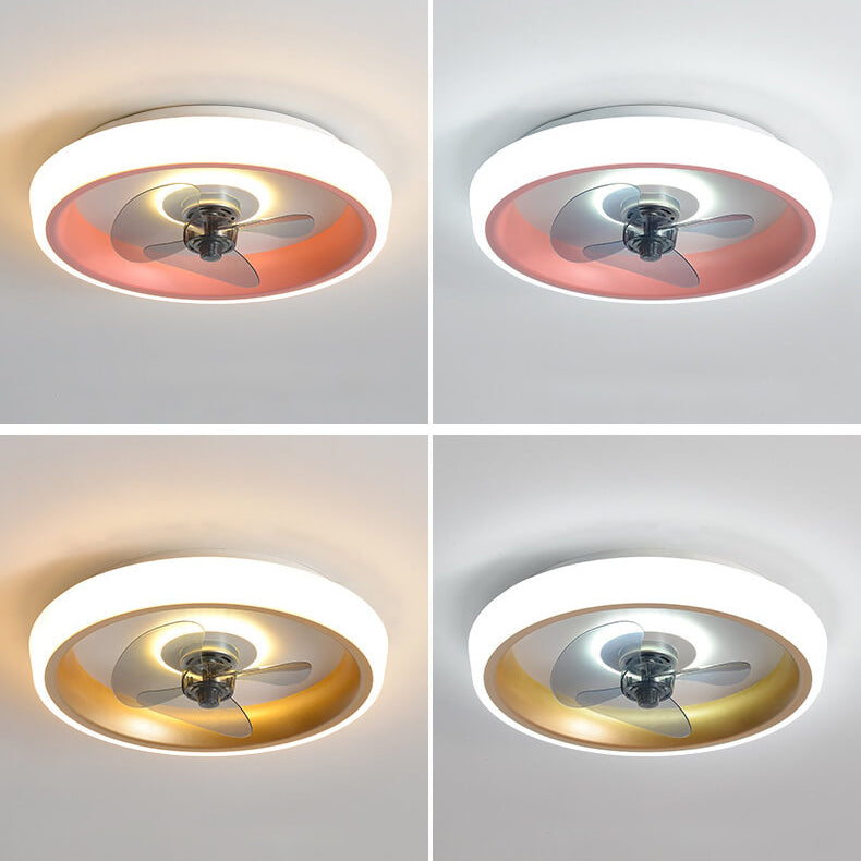 Modern Acrylic LED Ceiling Fan Light - Lightweight Flush Mount Fixture