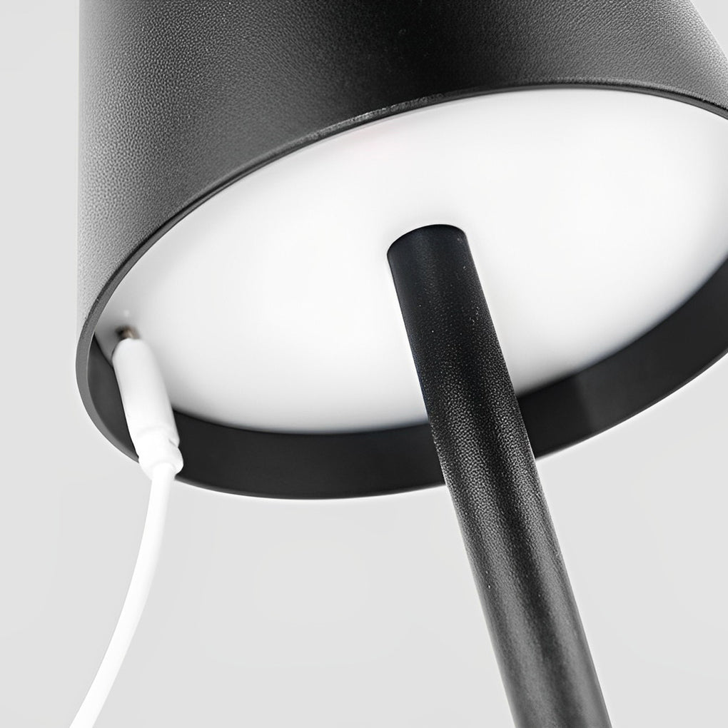 Top Hat Rechargeable Touch-Control LED Table Lamp - Portable Aluminum Design, Dimmable Lighting, Stylish Home Decor